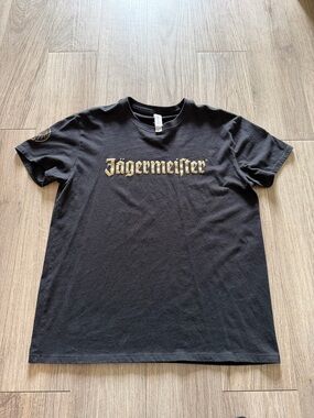 Jagermeister Black Short Sleeve Tee with Gold Logo